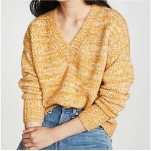 Diane Von Furstenberg Yellow V-Neck Sweater
